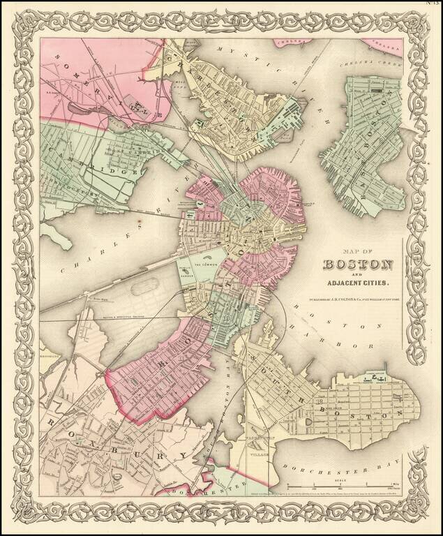 Map of Boston And Adjacent Cities
