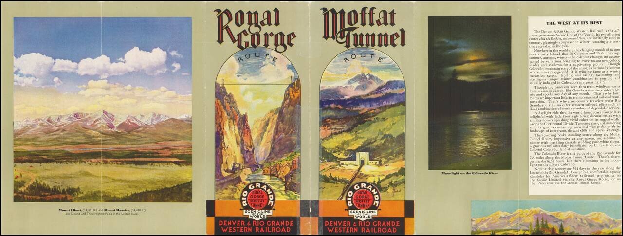 Denver & Rio Grande Western Railroad  Scenice Line of the World.