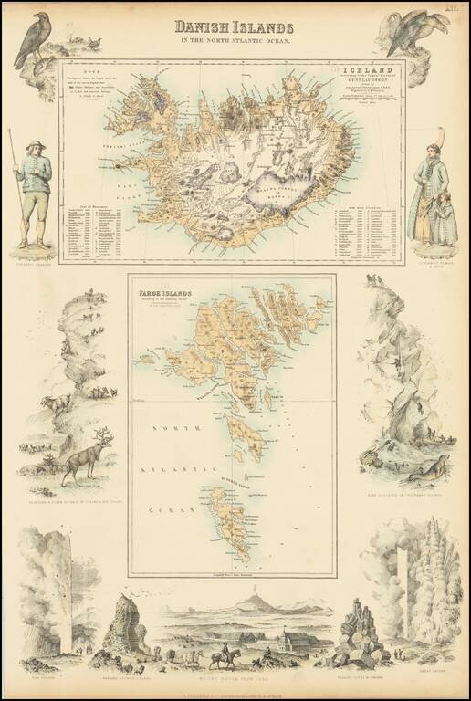 Danish Islands in the Northern Atlantic Ocean  (1) Iceland ... and (2) Faroe Islands . . .