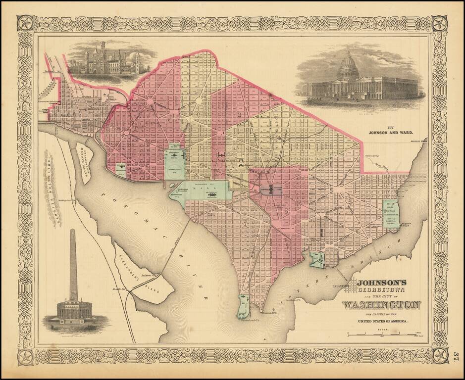 Johnson's Georgetown and The City of Washington The Capital of the United States of America