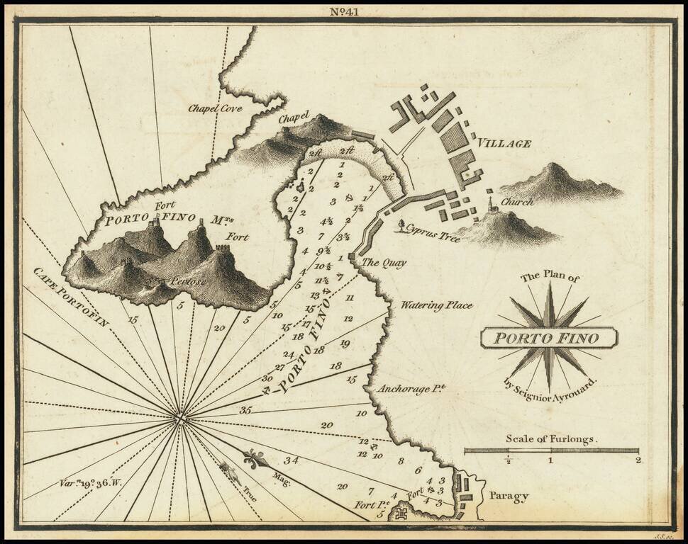 The Plan of Porto Fino by Seignior Ayrouard