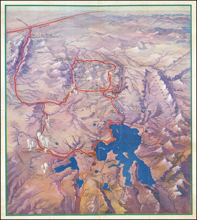Yellowstone National Park Picture Map