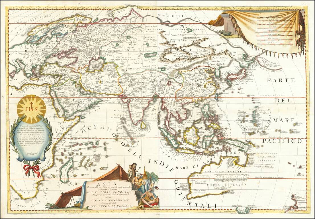 Asia Divisa nelle sue Parti secondo lo stato presente