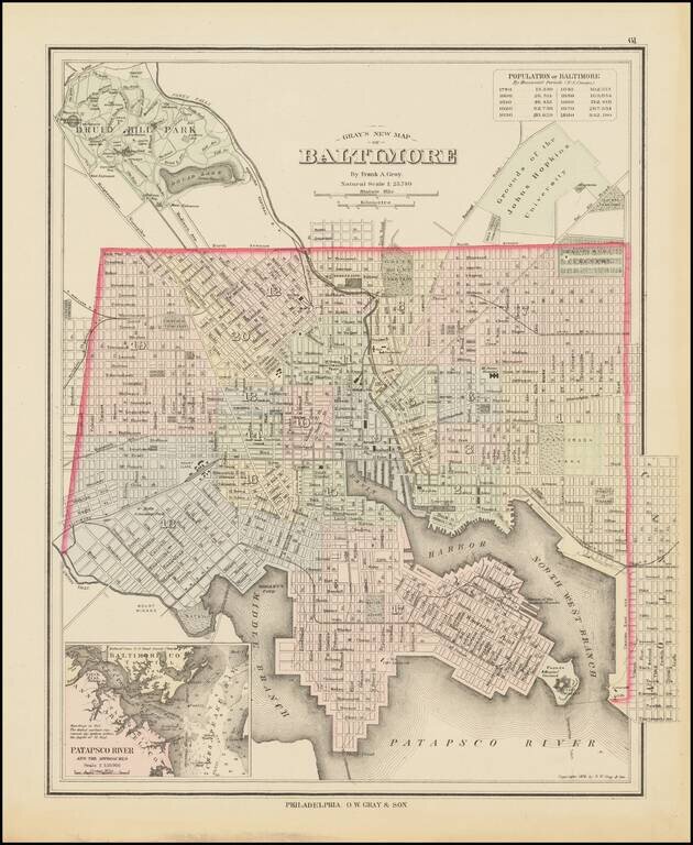 Gray's New Map of Baltimore