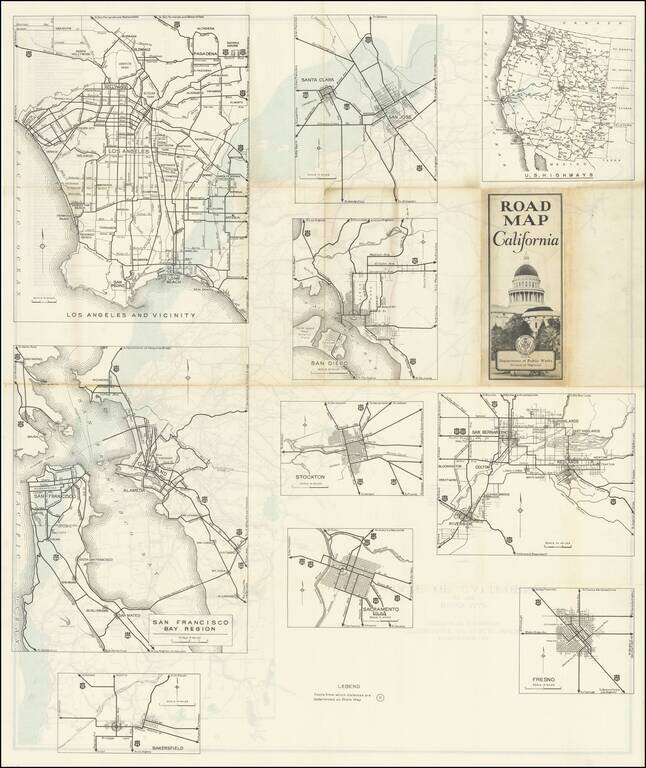 Road Map of the State of California