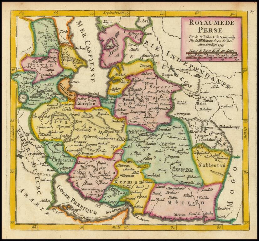 Royaumede Perse Par le Sr. Robert de Vaugondy... 1749