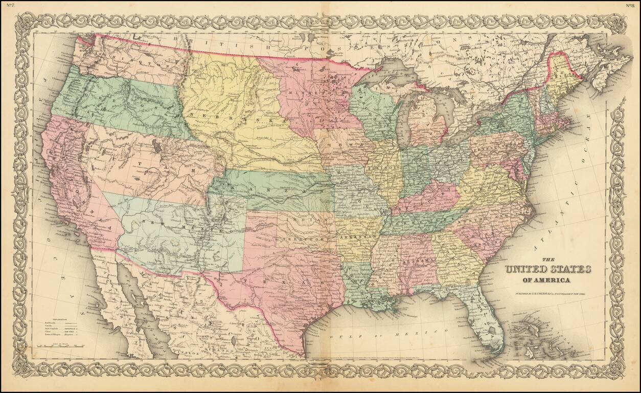 Colton's Map of the United States of America