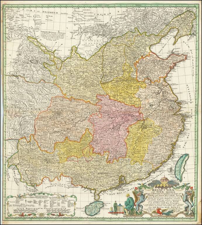 Regni Sinae vel Sinae Propriae Mappa et Descriptio Geographica . . .