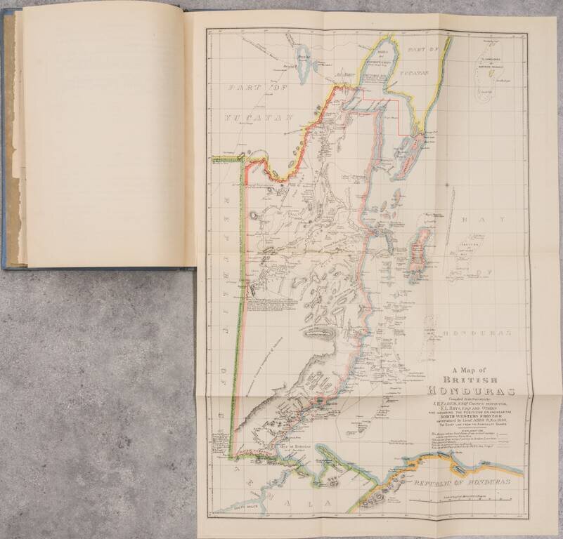 A Map of British Honduras... [bound in:] Tratado de Limites Entre Los Estados-Unidos Mexicanos y Honduras Britanica Seguido de los principales documentos que a el se refieren. Edicion Oficial.
