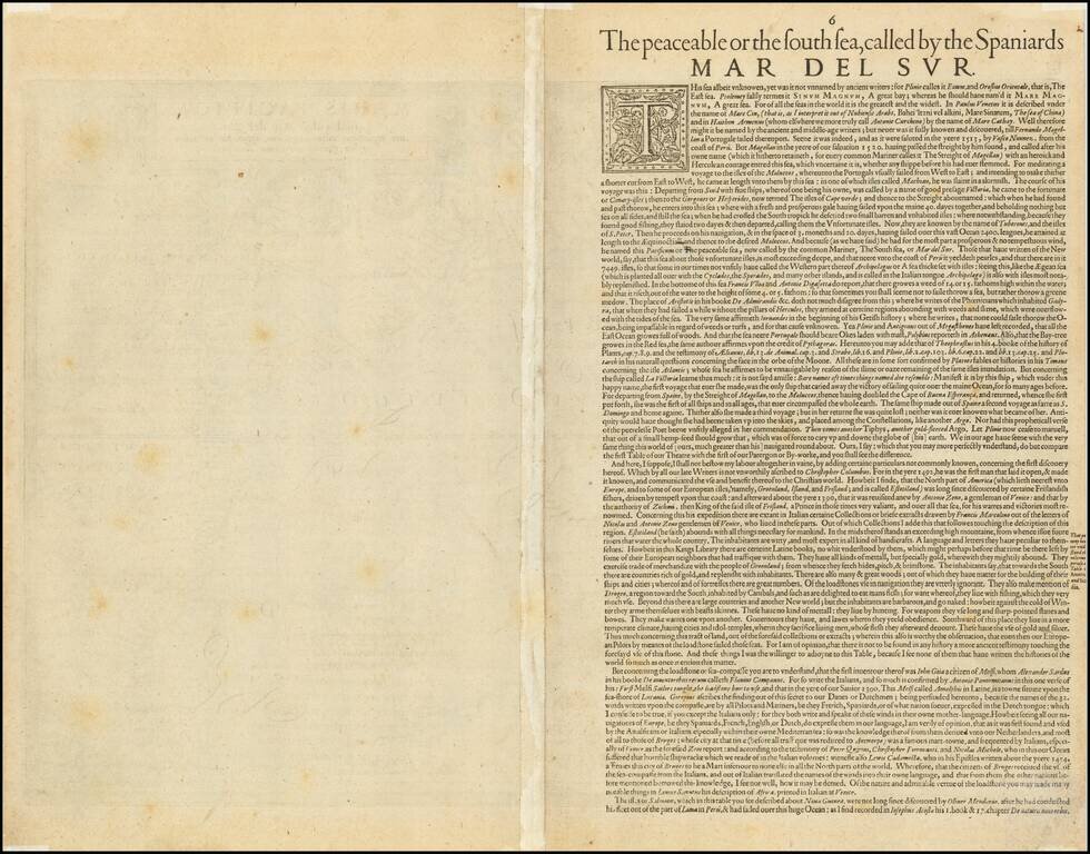 [English Edition!]  Maris Pacifici quod vulgo Mar del Zud