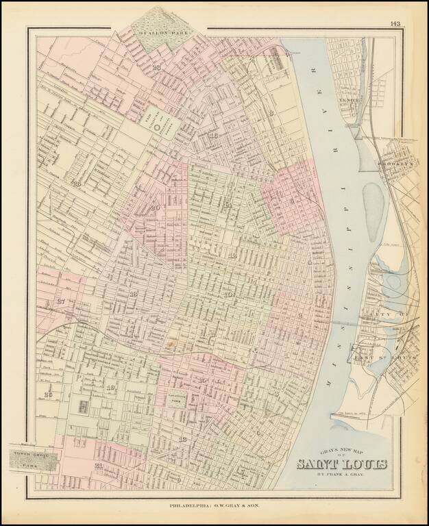 Gray's New Map of St. Louis