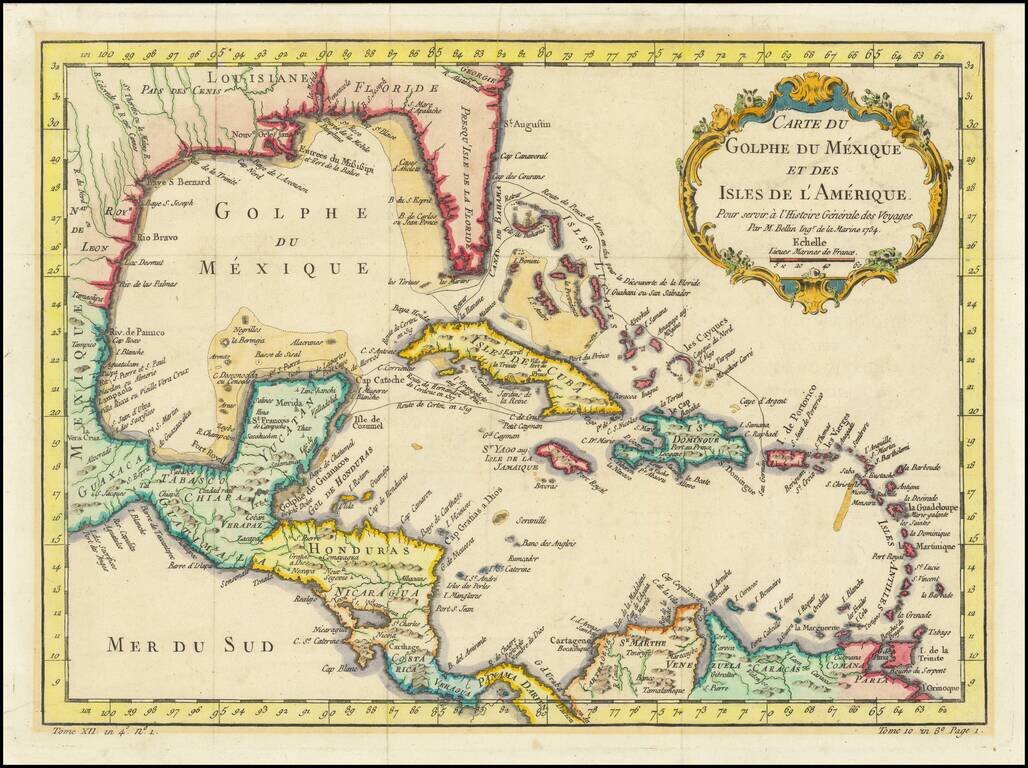Carte Du Golphe Du Mexique et des Isles De L'Amerique . . . 1754