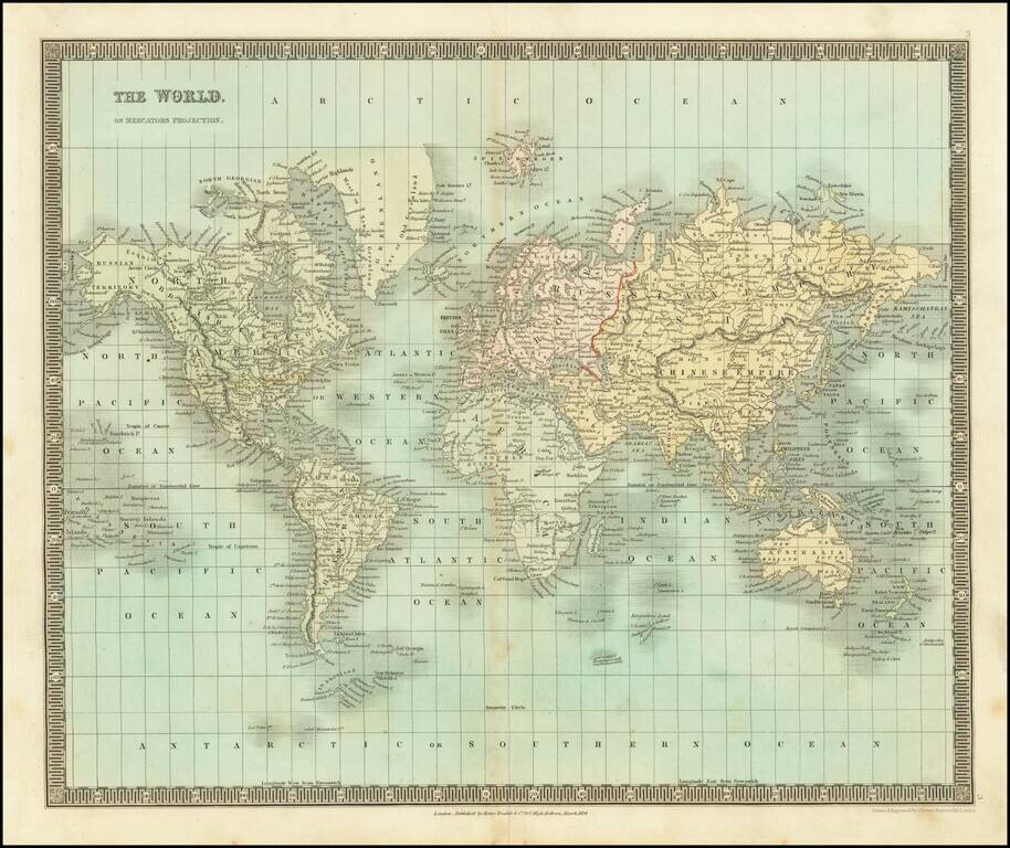 The World, on Mercators Projection.