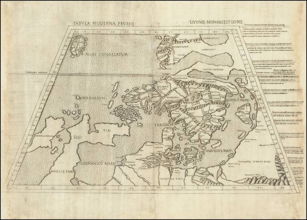 Tabula Moderna Prussie, Livonie, Norvegie et Gottie