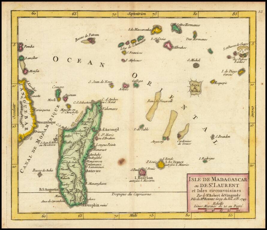 Isle de Madagascar ou De St. Laurent et Isles circonvoisines