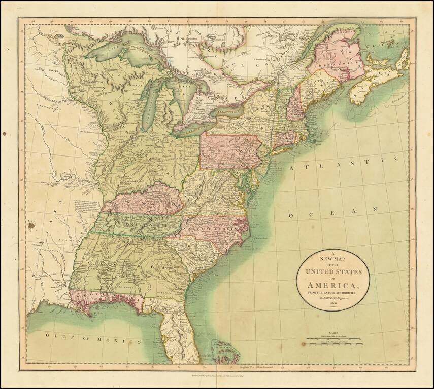 A New Map of the United States of America From The Latest Authorities . . . 1806