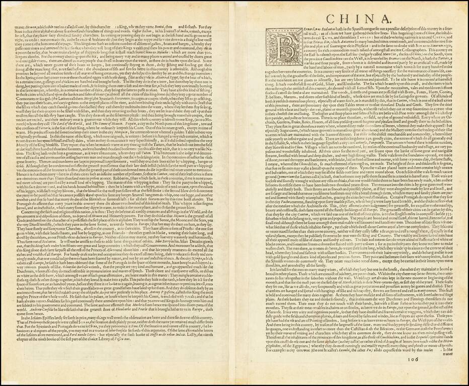 Chinae, olim Sinarum regionis nova descriptio. auctore Ludouico Georgio. [English Edition!]