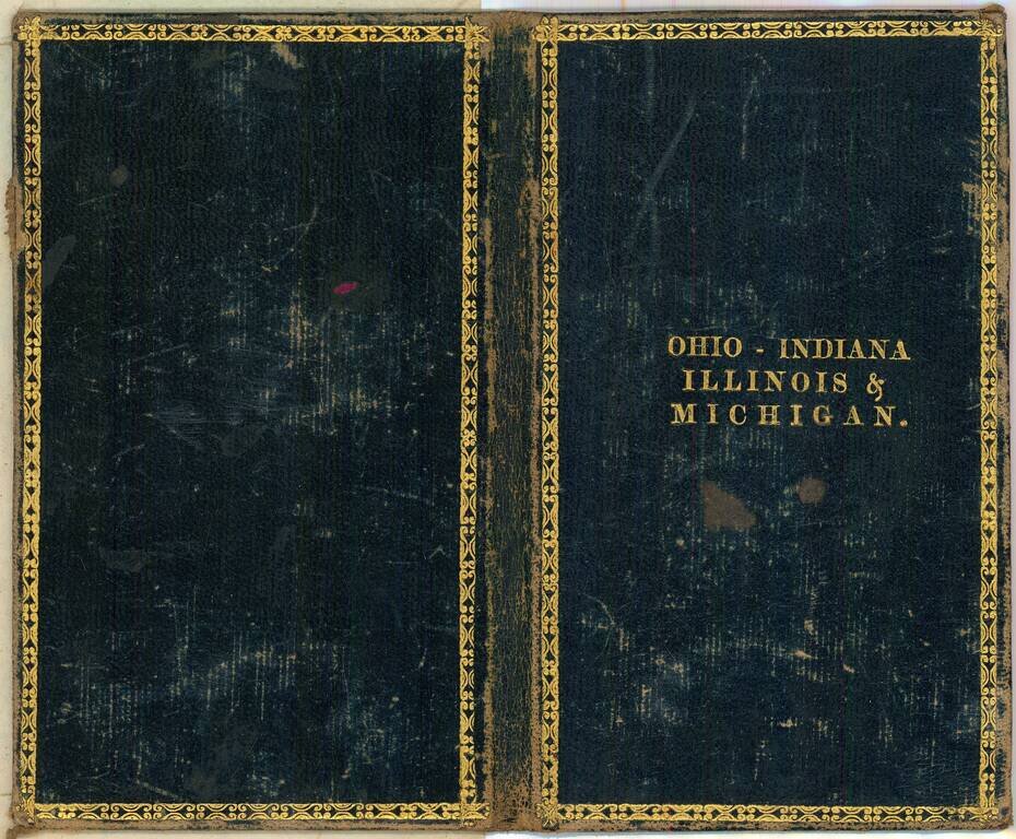 Map of the States of Ohio, Indiana, and Illinois with the settled part of Michigan.