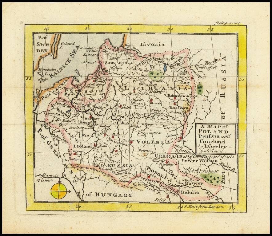 A Map of Poland Prussia and Courland.