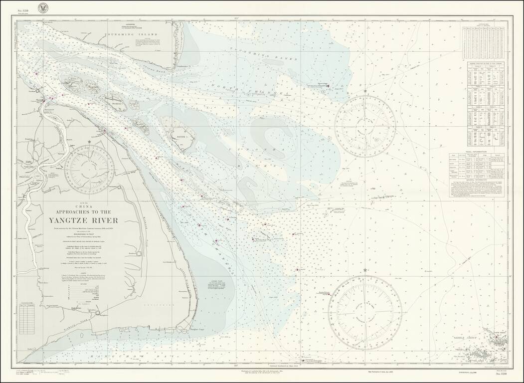 (Shanghai) China Approaches to the Yangtze River From surveys of the Chinese Maritime Customs between 1916 and 1930 with corrections to 1936