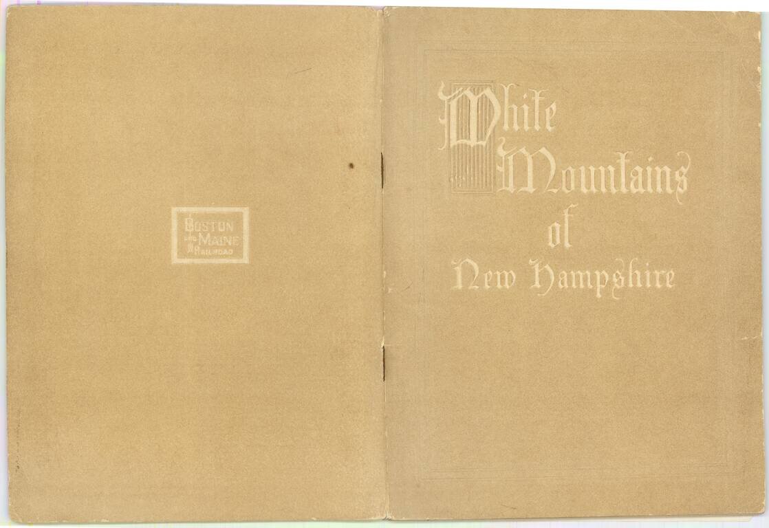 Map of the White Mountains of New Hampshire Issued By, The General Passenger Department of the Boston & Maine R. R.