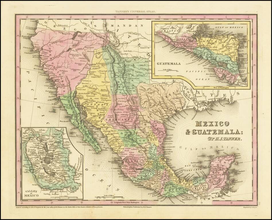 Mexico & Guatemala [Showing pre-Republic of Texas (Coahuila and Texas)]